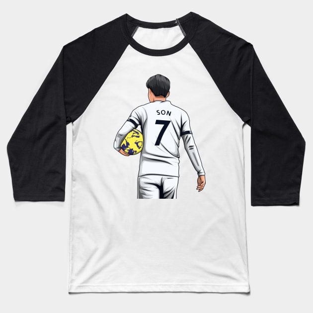 Son Heung-Min Baseball T-Shirt by Aldduardo